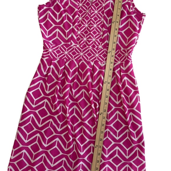 Jude Connally Fuchsia and White Patterned Mini Dress - Picture 4 of 5